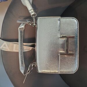 H by Halston Designer Crossbody Bag Silver
